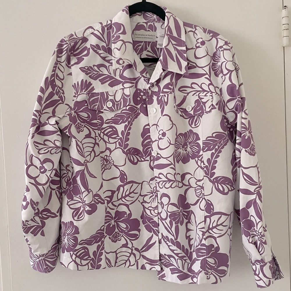 Christopher Banks for Alfred Dunner Button Down collar shirt size 12